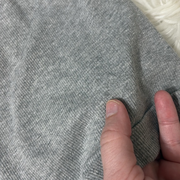 Topshop Light Grey Ribbed Tie Waist Shorts Size US 0-2 - Picture 9 of 11